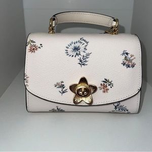 Coach micro tilly with dandelion print crossbody